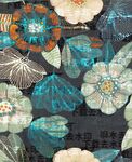 复古花卉图案布料纹理