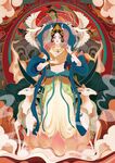 敦煌国潮九色鹿神女插画