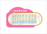 儿童发育评估表