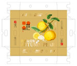 羊脂秋月梨包装平面展开图