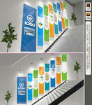 企业公司楼梯文化墙