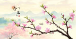 春日桃花枝