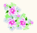 粉色花卉图案设计