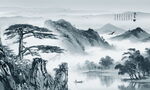 水墨山