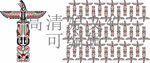 古代图腾柱高清图案素材