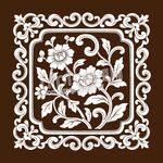 中式花纹镂空边框