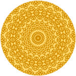 金色精美圆形花纹图案