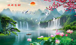 山水风景壁画