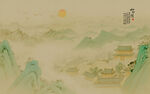山水水墨画
