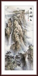 竖幅玄关山水画
