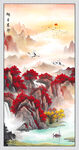 旭日东升国画