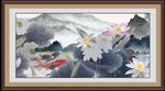 中式山水花卉装饰画