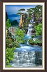山水瀑布风景装饰画