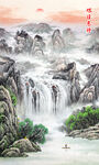 竖幅山水画
