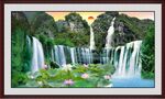 山水瀑布美景图