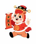 2026马年吉祥物红包贴纸窗花