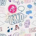 手绘EMO风格图案背景