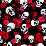 骷髅玫瑰图案暗黑风装饰