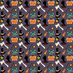 万圣节元素无缝图案背景