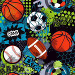 运动风字母涂鸦