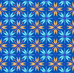 蓝黄几何花纹图案设计