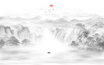 国画水墨山水