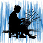 传统竹编手工艺人剪影