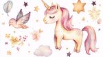 梦幻独角兽与可爱小元素