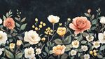 花卉装饰画 浪漫花卉图案