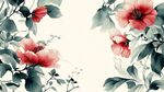 水墨花卉图 中式典雅意境