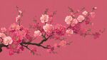 粉色繁花枝头绽
