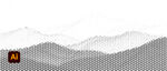 黑白点状山