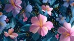 梦幻花卉图案背景