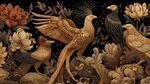 金色花鸟图 华丽中式风格