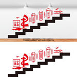 三个务必党建楼梯文化墙