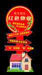 物业异型引导牌