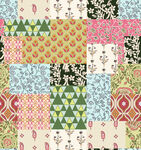 多彩拼布图案设计素材