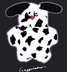 黑白斑点小狗卡通形象