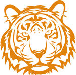 橙色老虎头像图案