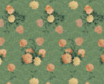 复古风花卉绿色背景图案