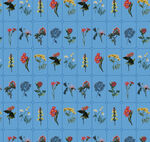 蓝色花卉图案背景纹理