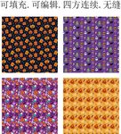 万圣节图案   卡通南瓜灯贴纸