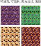 卡通万圣节图案  趣味贴纸设计