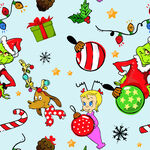 圣诞卡通图案背景