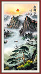 竖幅山水画