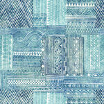 几何线条牛仔拼图