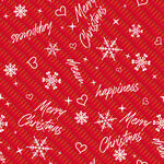 红色圣诞雪花爱心图案