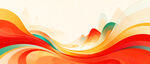 动感绚丽彩色波浪背景图