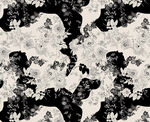 黑白抽象纹理图案花卉
