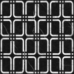 黑白大理石花砖